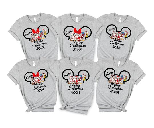 Personalized 2024 Disney Merry Christmas Mickey And Friends T-Shirt