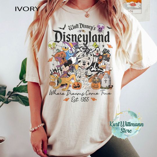 Vintage Disneyland Halloween Shirt, Mickey Skeleton Shirt, Mickey and Friends Shirt