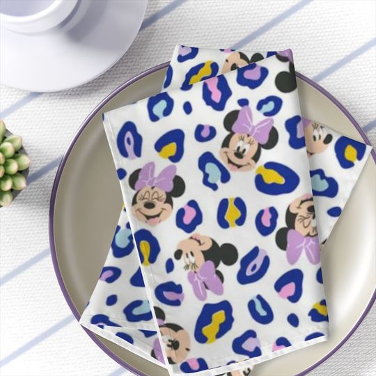 Disney Minnie Mouse Purple Leopard Napkins, Disney Napkins