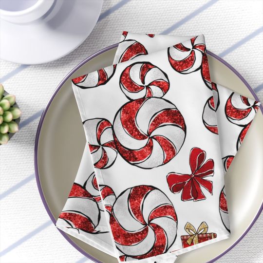 Disney Peppermint Napkins, Disney Napkins