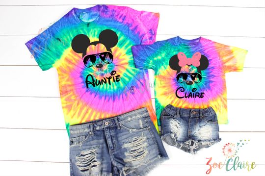 Discover DisneyWorld Castle Tie Dye Shirts, Walt Disney Mickey Mouse Aviator T-Shirt, Minnie Aviator Glasses Tank