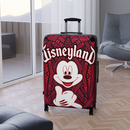 Polynesian style Disneyland Mickey Mouse shaka Suitcase