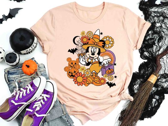 Discover Minnie Mouse Halloween Shirt, Disney Pumpkin Shirt, Halloween Epcot Shirt