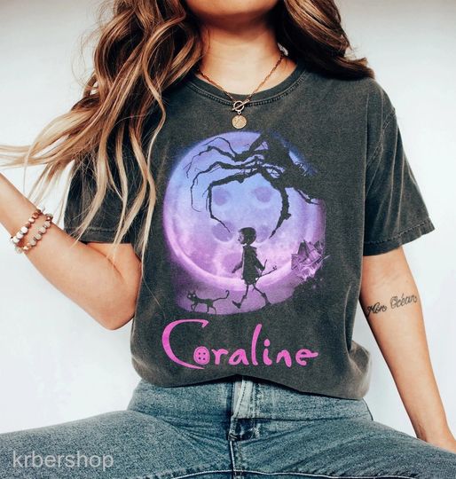 Coraline Shirt, Vintage Disney Halloween Party Shirt, Coraline Doll Shirt