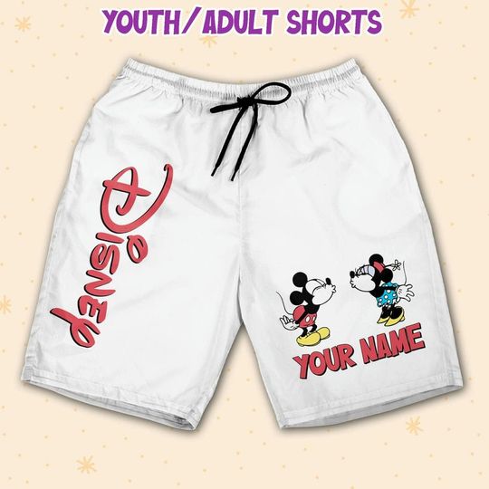 Personalized Disney Mikey Minnie Love Short