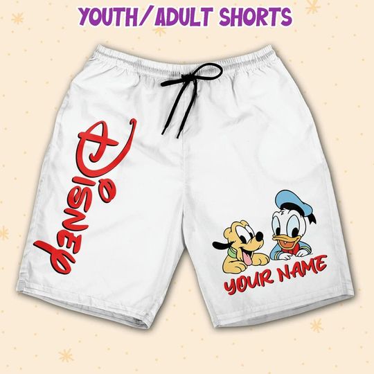 Personalized Disney Donald Pluto Babi Short