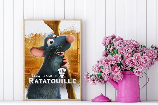 Disney Ratatouille Poster, Minimalist Disney Magic Kingdom Poster