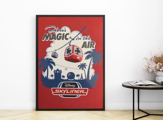Disney Vintage Skyliner Transportation Poster