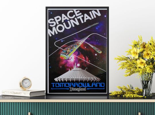 Disney Space Mountain Poster, Tomorrowland Disneyland Poster