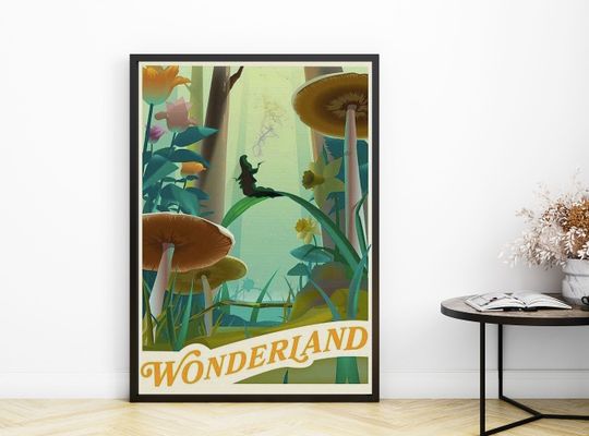 Alice in Wonderland Poster, Classic Disney Movie Poster