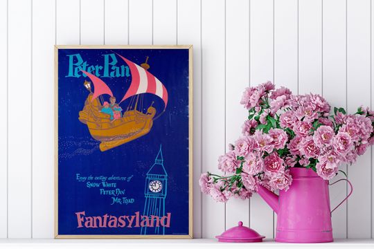Vintage Disneyland Peter Pan Attraction Poster