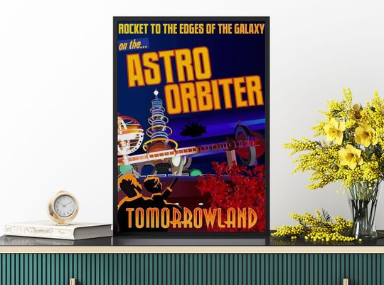 Astro Orbiter Poster, Tomorrowland Poster, Disney World Poster