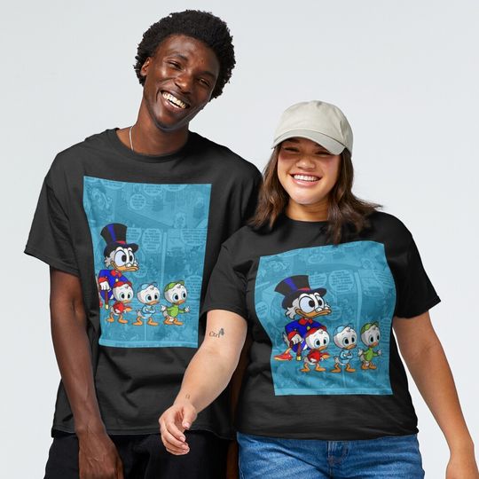 Scrooge McDuck Classic T-Shirt, Vintage Disney Duck Tales Friends  Shirt