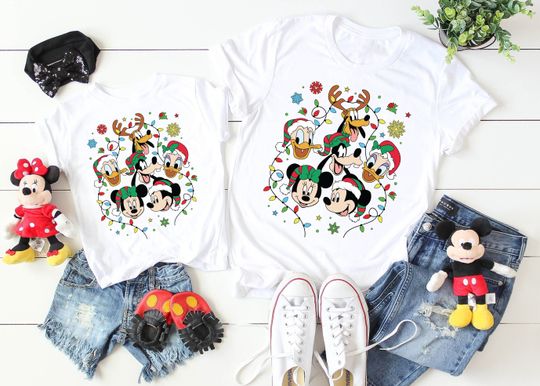 Disney Friends Christmas Shirt, Mickey and Friends Christmas Shirt, Christmas Lights Shirt, Christmas Gifts, Disneyland Christmas Shirt