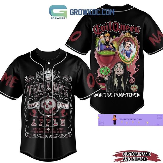 Halloween Gift, Evil Queen Jersey Shirt, Disney Villain Baseball Shirt