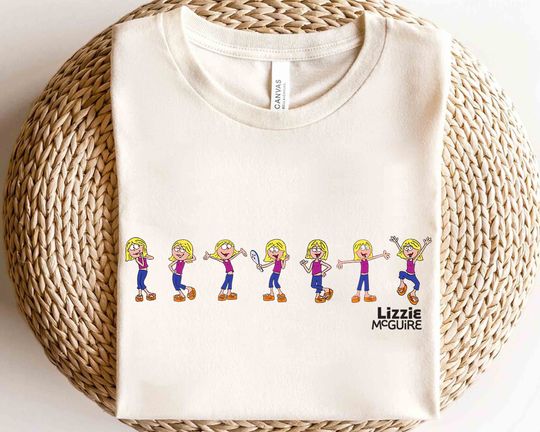 Disney Funny Lizzie McGuire Animated Lizzie Multi-Pose Shirt