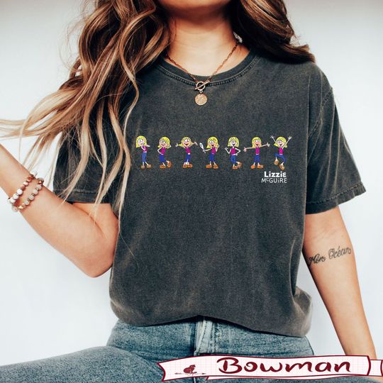 BM Disney Funny Lizzie McGuire Animated Lizzie Multi-Pose Shirt