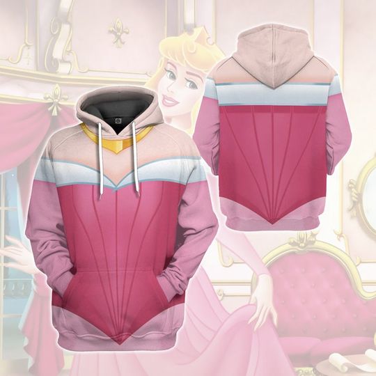 Princess Aurora 3D Costume Shirt, Disney Princess 3D Hoodie