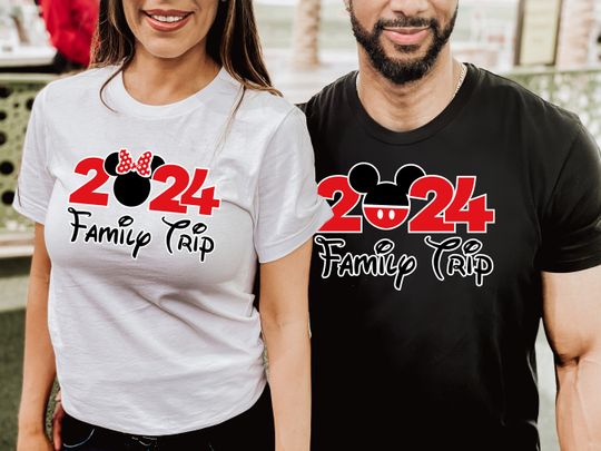 Discover 2024 Disney Family Trip Mickey And Minnie T-Shirt
