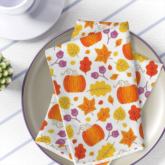 Disney Thanksgiving Leaves & Pumpkins Napkins