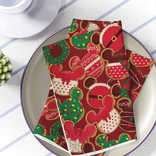 Disney Christmas Cookies Cute Napkins