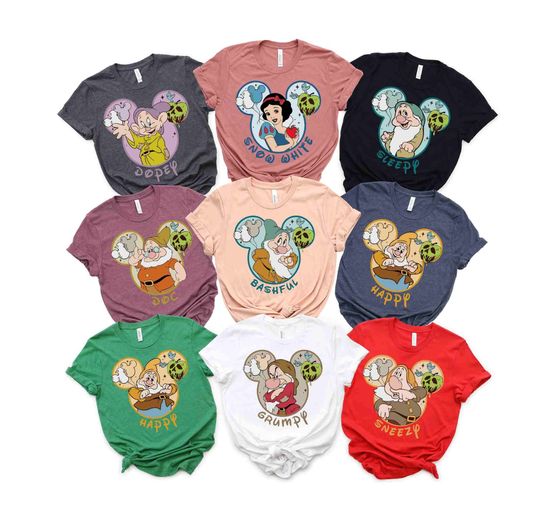 7 dwarfs shirt, Seven Dwarfs tee, Disney Group Shirts
