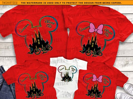 Custom Disney Castle Family Shirts 2023, Disney Family shirts 2023, Disneyland Shirts
