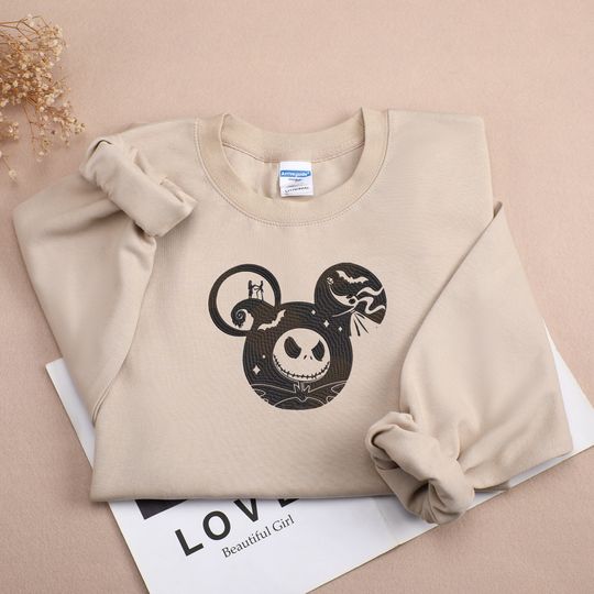 Disney The Nightmare Before Christmas Jack Skellington Embroidered Sweatshirt