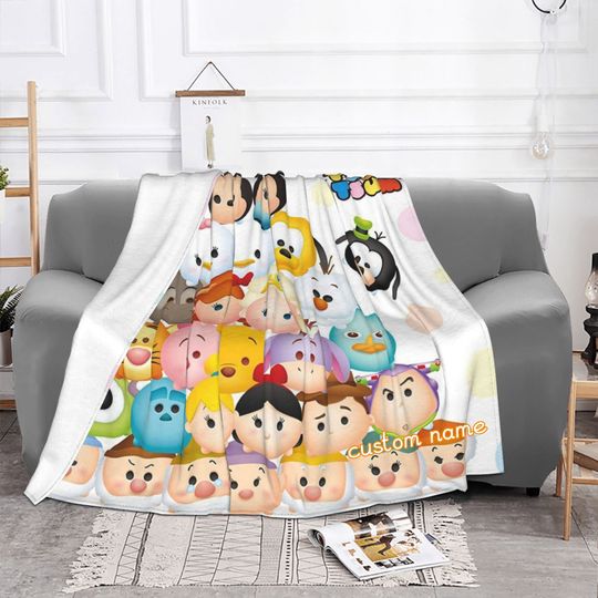 Disney Tsun Tsum Custom Name Soft Blanket