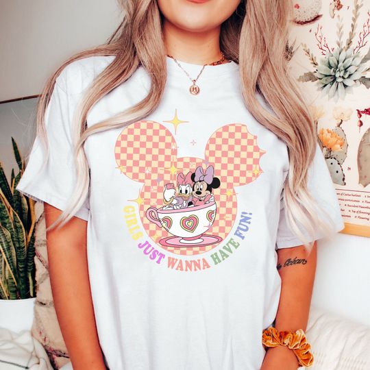 Disney Minnie Daisy Summer Shirt,  Girls Just Wanna Have Sun, Minnie and Daisy Duck Shirt
