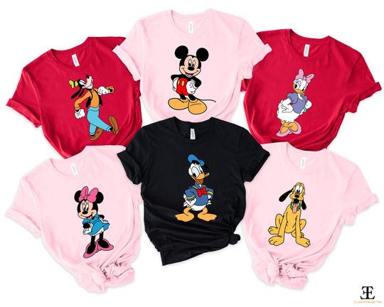 Disney Shirt, Mickey And Friends Shirt, Donal Duck And Daisy Duck Shirt, Pluto Goofy Tee