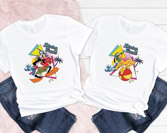 Disney Goofy And Pluto Spring Break Shirt, Disney Trip Shirt, Disney Beach Vacation Shirt, Disney Family Shirt, Disney Couple Matching Tee