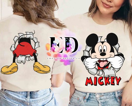 Cute Mickey Mouse Portrait Retro Shirt, Disney Mickey and Friends Goofy Donald Pluto Tee, Magic Kingdom Disneyland Trip Family Vacation Gift