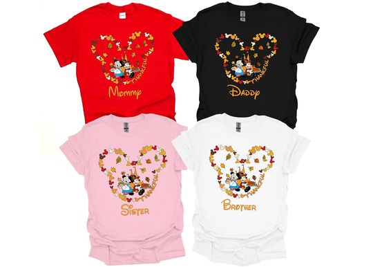 Disney Family Thanksgiving Shirts, Thankful Shirts, Thanksgiving Matching Shirts