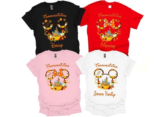Disney Family Thanksgiving Shirts, Thankful Shirts, Thanksgiving Matching Shirts