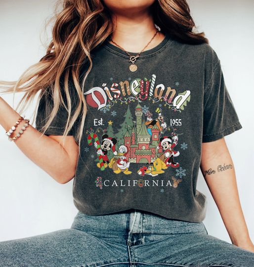Discover Vintage Disneyland Christmas  Shirt, Mickey and Friends Christmas Shirt, Disneyland Shirt