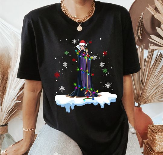 Disney Evil Queen Christmas Lights T-Shirt, Snow White Christmas Shirt