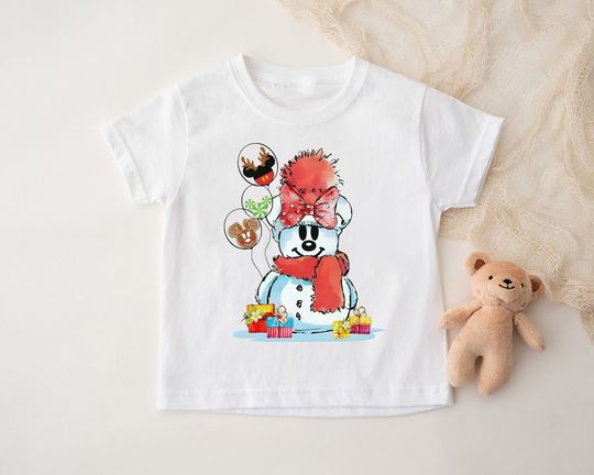 Discover Minnie Snowman Christmas Shirt, Disney Winter Snowman, Retro Disney Christmas Shirt