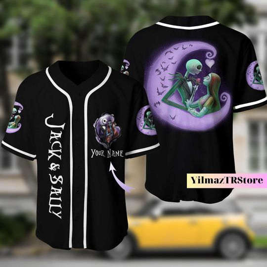 Jack And Sally Jersey, Disney Halloween Shirt