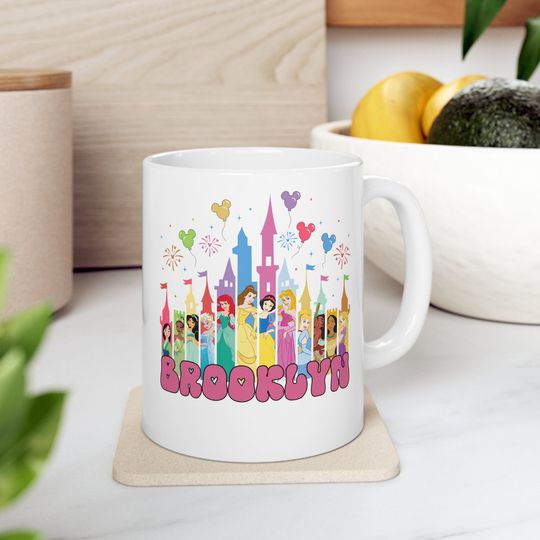Discover Custom Name Princess Mug for Disney Lover Gift Disney Princess Mug Disney Fan Gift