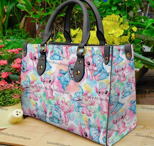 Stitch Disney Leather Bag, Stitch Lover Handbag