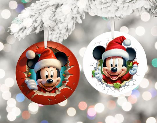 Discover 3D Winter Mickey Break Through Ornament, Disney Christmas Ornament
