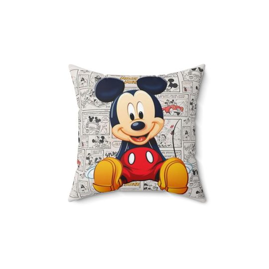 Disney Pillow Mickey Mouse Newspaper Pillow Throw Pillows