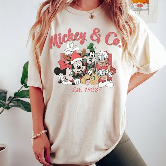 Retro Mickey & Co  Shirt, Disney Christmas Shirt