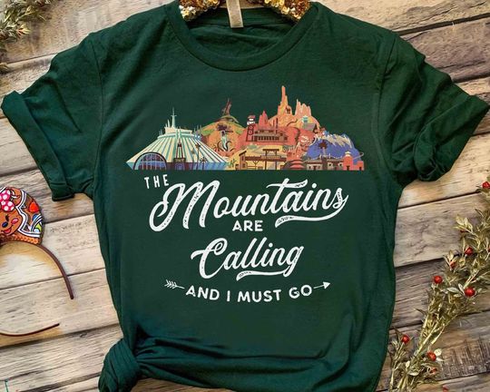 Discover Disney The Mountains Are Calling and I Must Go Thunder Space Splash Shirt