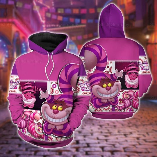 Cheshire Cat Hoodie, Disney Cheshire Cat Hoodie, Cheshire Cat