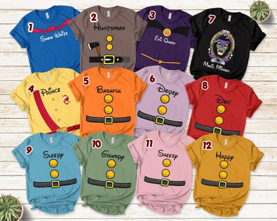 Disney 7 Dwarfs Shirt, Seven Dwarfs Shirts