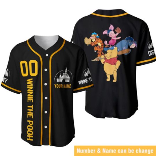 Personalized Winnie The Pooh Disney Baseball Jersey