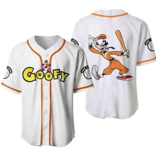 Playing Baseball With Goofy Disney Baseball Jersey