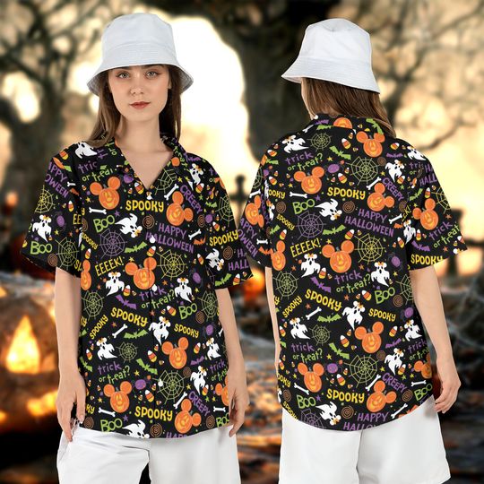 Mickey Pumpkin Spooky Season Hawaiian Shirt, Disneyland Halloween Hawaii Shirt